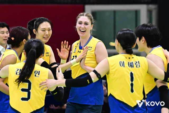 6연승 상승세를 달리고 있는 현대건설. KOVO 제공