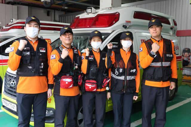 안양소방서 만안구급대원. 안양소방서 제공