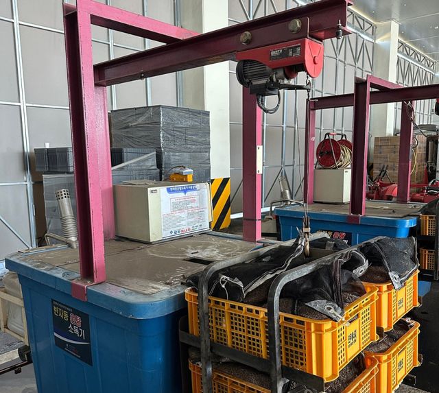 벼 종자 소독 현장. 시흥시 제공