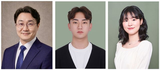 (왼쪽부터) 경기대 화학과 하영근 교수, 송종유 석사연구원, 이경민 석사연구원. 경기대학교 제공