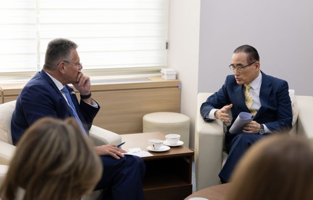 위성락 안보실장, EU 통상·경제안보 집행위원 면담. 청와대 제공