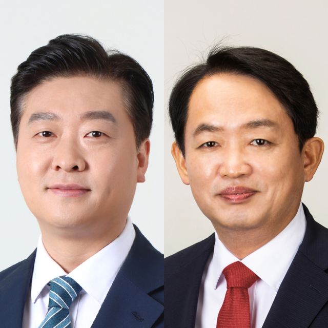 6·3 전국동시지방선거 제물포구청장 후보로 나서는 (사진은 왼쪽부터)더불어민주당 남궁형 전 인천시의원과 국민의힘 소속 김찬진 동구청장. 경기일보DB