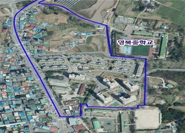 포천시 영북면 운천6지구 지적재조사사업이 진행된 대상지 모습. 포천시 제공