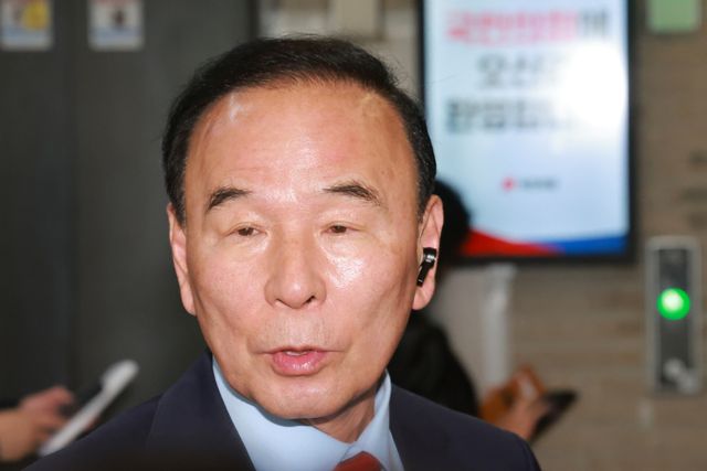 국민의힘 박덕흠 공천관리위원장. 연합뉴스