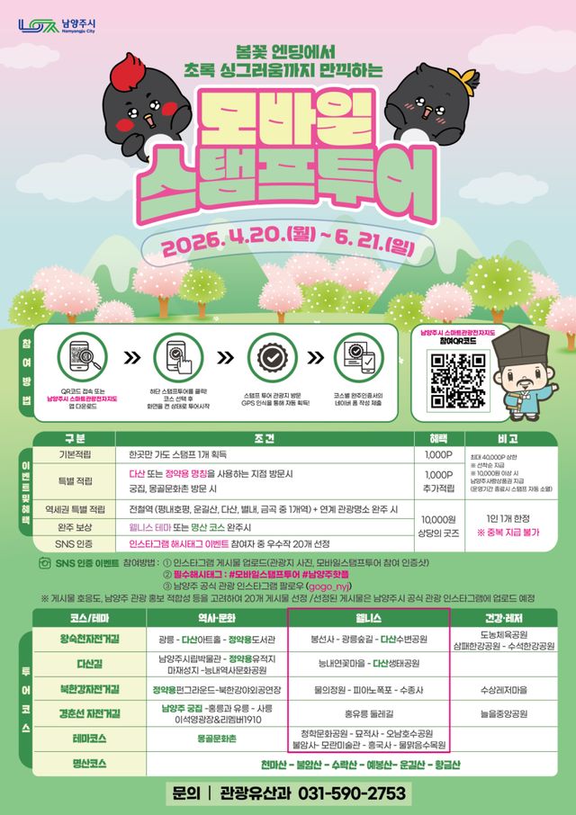 남양주시 모바일스탬프투어 포스터. 남양주시 제공