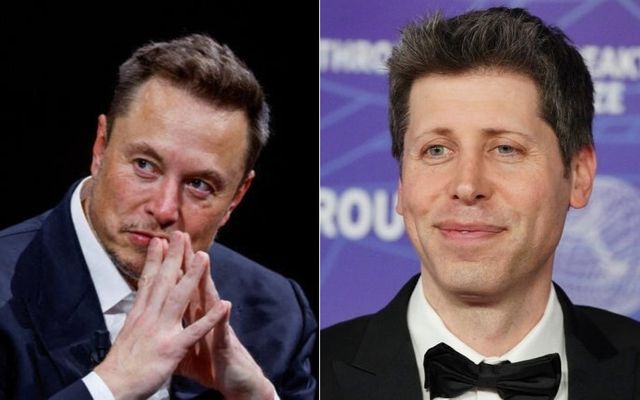 일론머스크 테슬라·스페이스X CEO(좌), 샘 올트먼 오픈AI CEO(우). 연합뉴스
