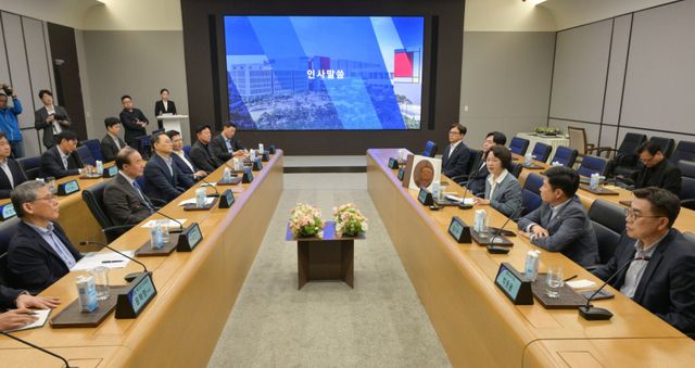 24일 오전 삼성전자 평택캠퍼스를 찾은 추미애 더불어민주당 경기도지사 후보가 인사말을 하고 있다. 윤원규 기자