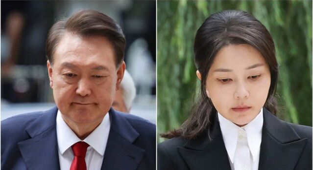 윤석열 전 대통령(왼쪽)과 김건희. 연합뉴스