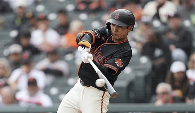 이정후의 호쾌한 2루타 타격. Imagn Images=연합뉴스