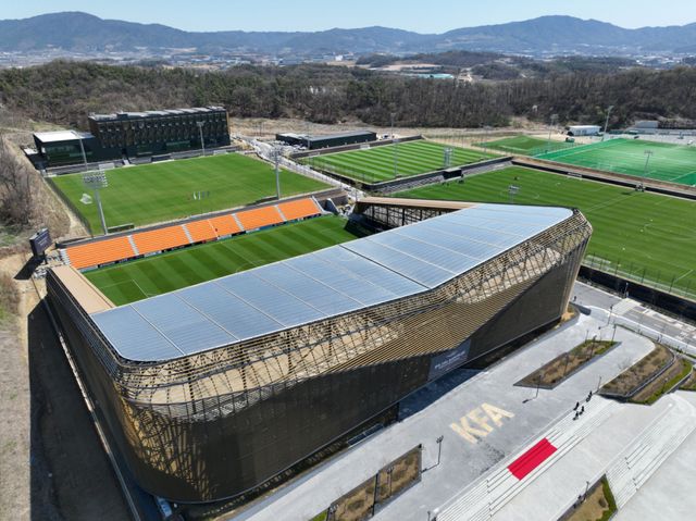 7일 공식 개관한 충남 천안 코리아풋볼파크 전경 모습. 연합뉴스