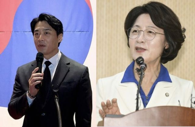 한준호 의원과 추미애 후보. 경기일보DB