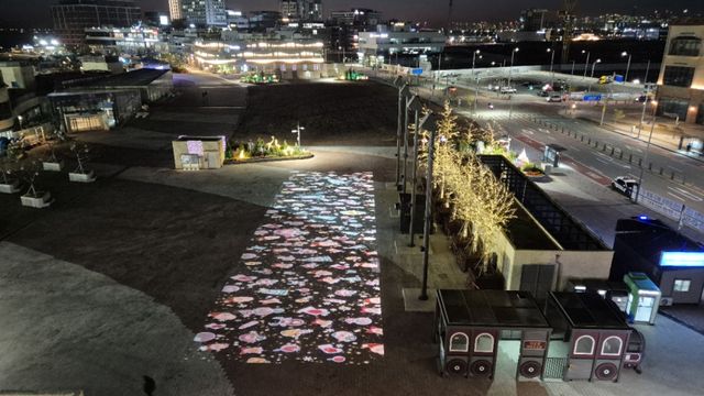 거북섬 88호 문화공원에 설치된 미디어아트. 시흥시 제공