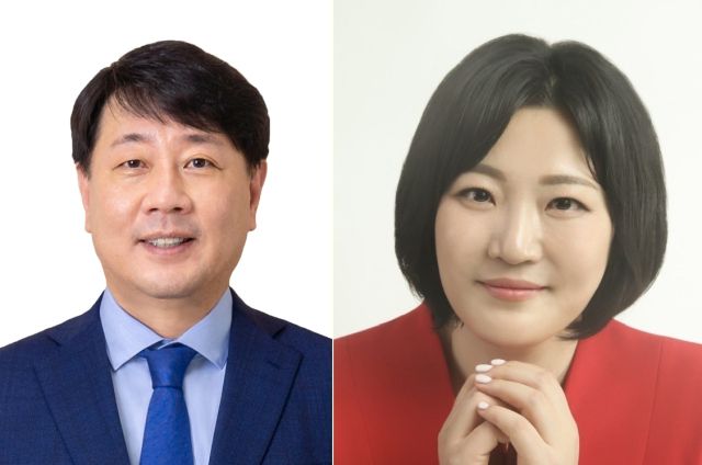 6·3 전국동시지방선거의 인천 부평구청장 선거에 출마한 더불어민주당 차준택 예비후보(왼쪽)와 국민의힘 이단비 예비후보. 경기일보 DB