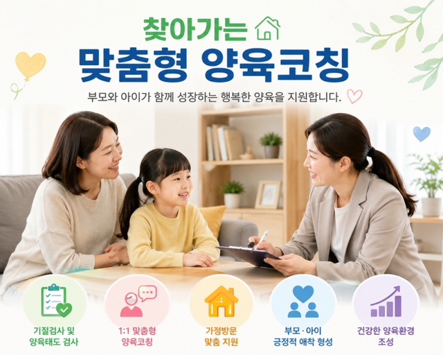 찾아가는 맞춤형 양육코칭 홍보 이미지(AI 생성 이미지). 부천시 제공