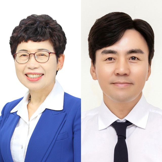 6·3 전국동시지방선거 인천 연수구 제5선거구 광역의원(시의원) 선거에 출마하는 (왼쪽부터)더불어민주당 장성숙 후보와 국민의힘 이강구 후보. 경기일보DB
