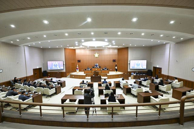의정부시의회 본회의장 전경. 의정부시의회 제공