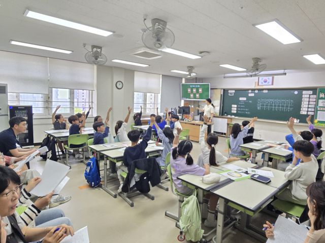 수원동신초 4학년 사회 수업 모습. 수원교육지원청 제공