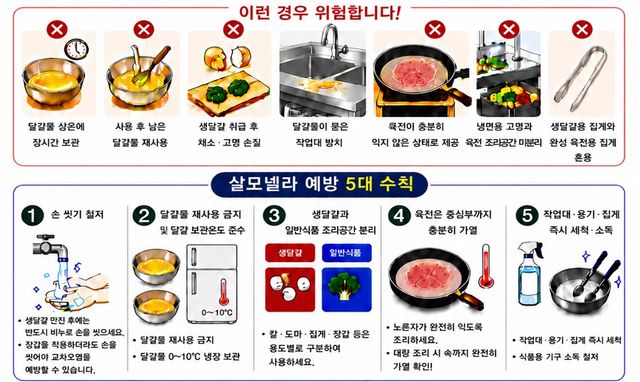 냉면 등 달걀 취급업체 식중독 예방 포스터 갈무리. 식품의약품안전처 제공