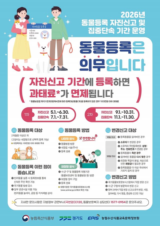2. 파주시, 동물등록 자진신고 기간 운영으로 반려문화 정착 나서