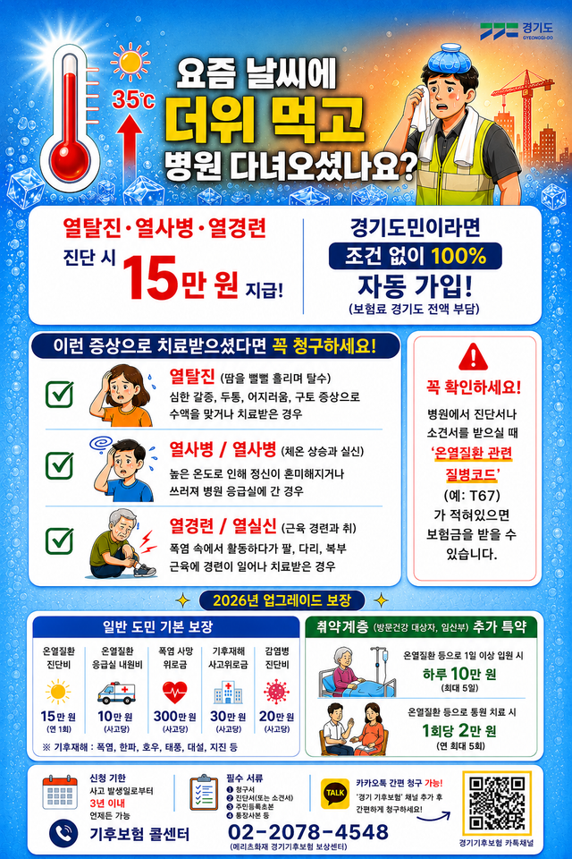 폭염관련 기후보험 홍보물. 경기도 제공