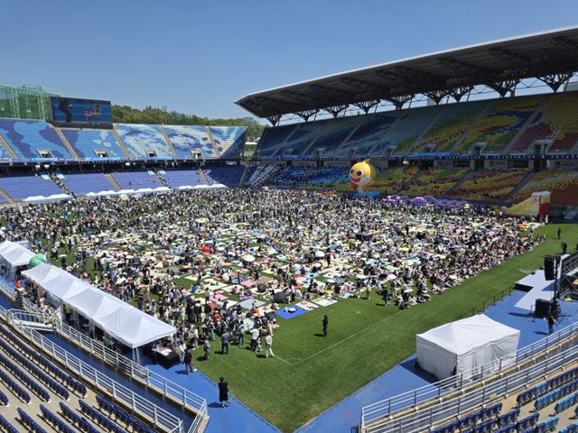 수원월드컵경기장관리재단(이하 재단)이 5일 개최한 ‘2026 어린이날 기념 주경기장 개방행사-월드컵 스타디움 플레이파크’가 열리고 있다. 재단 제공