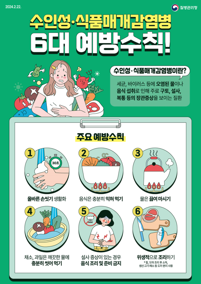 수인성 식품매개감염병 예방수칙 포스터. 부평구청 제공