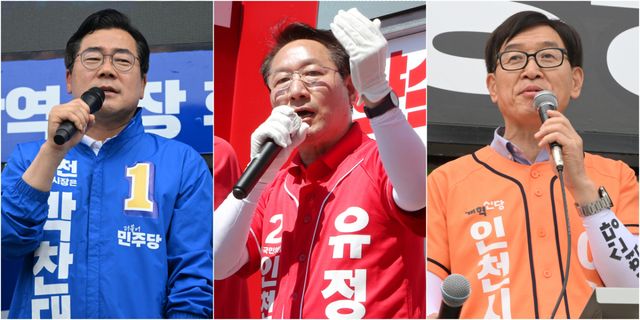 6.3전국동시지방선거에 출마한 여야 인천시장 후보들이 본 투표를 앞두고 마지막 총력전에 나섰다. 이들은 인천 전역으로 행보를 넓히며 사전투표에 참여하지 않은 ‘부동층’ 민심을 잡기 위해 인천 전역을 돌아다니며 지지를 호소하고 있다. 경기일보 DB