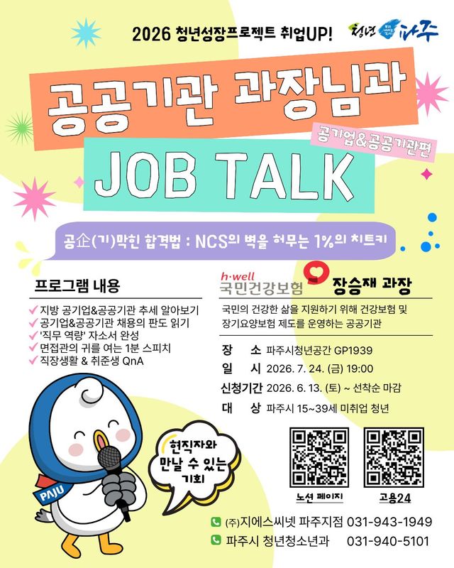 2. 파주시, 미취업 청년 대상 ‘공공기관 현직자와의 만남’ 운영