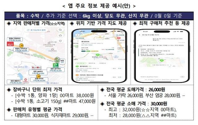 정부가 개발하는 생성형 인공지능(AI) 기반 ‘알뜰 소비 앱’의 예시 안내도. 재정경제부 제공