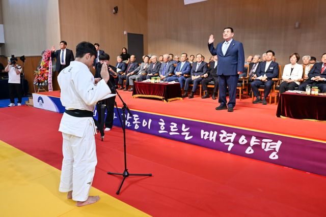 최훈(양평군청) 선수대표 선서. 양평군 제공