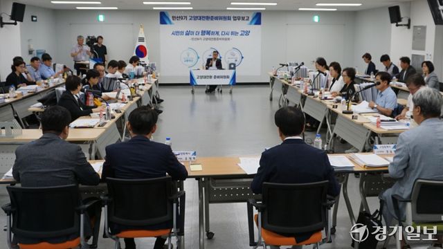 지난 23일 열린 고양시장직 인수위원회 교통국 업무보고에서 한 인수위원이 질문하고 있다. 신진욱기자
