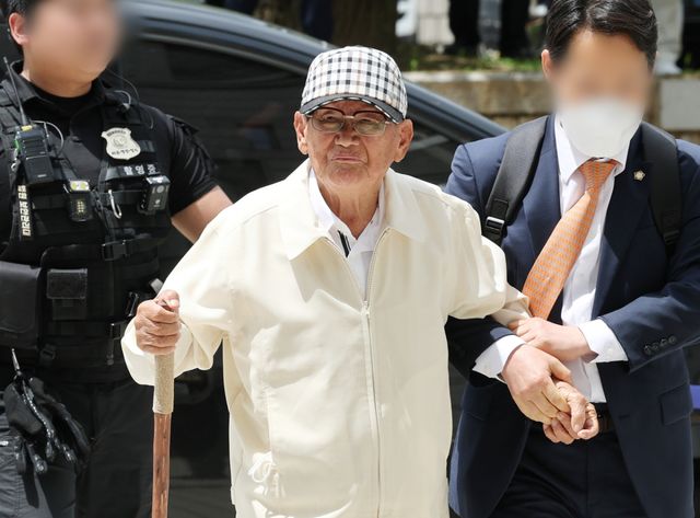 구속심사를 받는 이만희 신천지 총회장. 연합뉴스