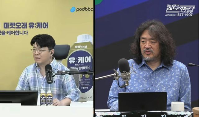 최욱(왼쪽), 김어준(오른쪽). 유튜브 갈무리