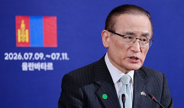 위성락 국가안보실장이 9일(현지시간) 몽골 울란바타르의 한국 기자단 프레스센터에서 이재명 대통령 몽골 국빈 방문 관련 브리핑을 하고 있다. 연합뉴스