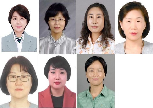 2일 파주시가 민선 9기 손배찬 파주시장 취임 후 첫 인사를 단행했다. 사진 상단 왼쪽부터 김윤정 문화교육국장, 보육아동과장직대 박연숙, 청년청소년과장직대 유연욱, 민생경제과장직대 윤은주. 사진 하단 왼쪽부터 교하도서관장직대 인미정, 복지정책과장직대 최선희, 징수과직대 홍주화. 파주시 제공
