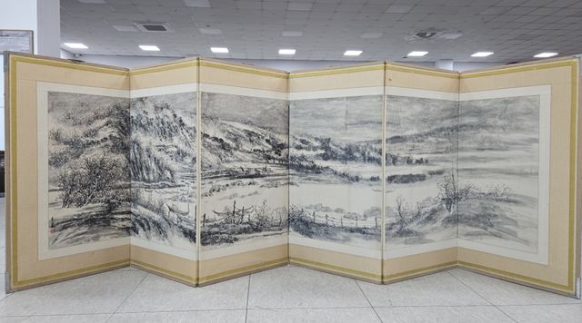 소암 이재호의 설경산수화 6폭 병풍. 문화유산회복재단 제공