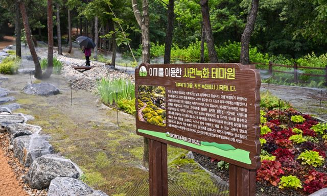 바다향기 수목원 사면녹화 테마원 공사 완료 [포토뉴스]