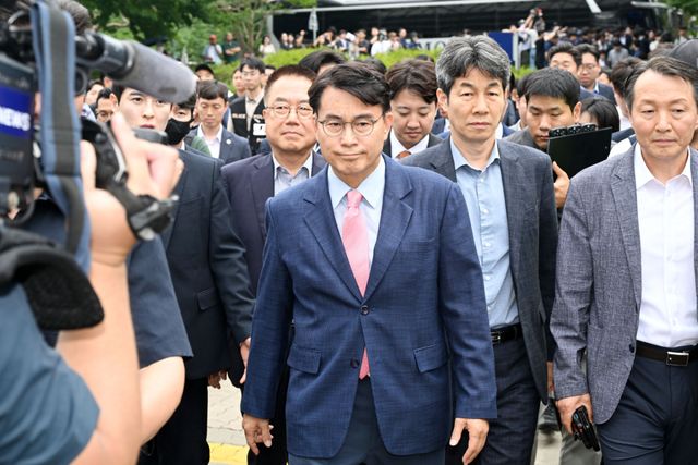 올림픽공원 개표소 향하는 윤상현 선관위 국조특위 위원장. 연합뉴스