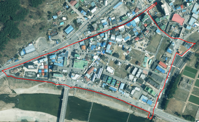 가평군 청평1지구 항공사진. 가평군 제공