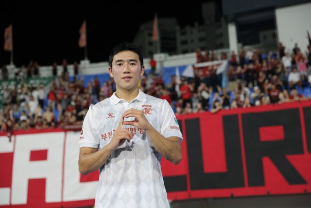 프로 데뷔골을 터뜨린 부천 성예건. 한국프로축구연맹 제공