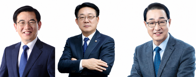 더불어민주당 인천시당위원장 선거를 앞둔 후보들이 인천 교통 현안 대응 방식을 놓고 공개 신경전을 벌였다. 사진은 왼쪽부터 정일영 후보(인천 연수을)·허종식 후보(인천 동·미추홀갑)·이성만 후보. 경기일보 DB