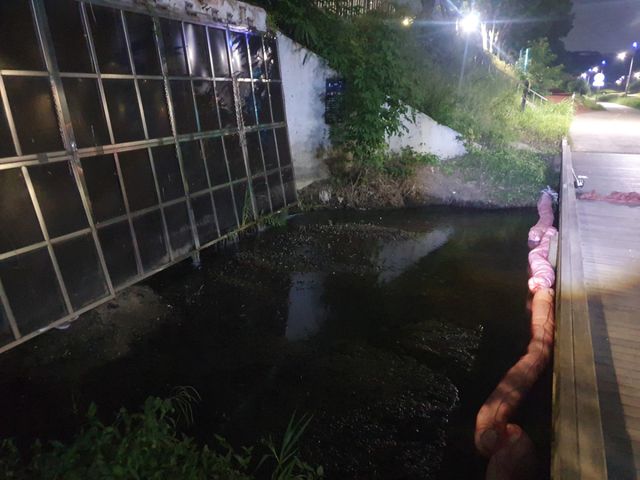 유출 현장 모습. 독자제공