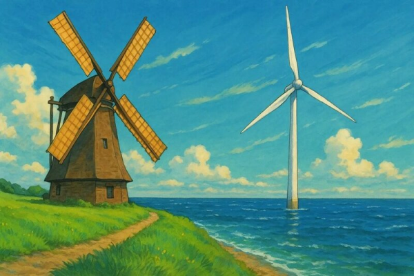 image.png 왜 풍차 날개는 4갠데 ?력 발전기 날개는 3개일까?