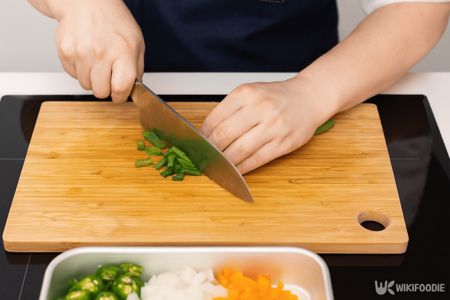 참치짜글이 만드는 자료 사진. / 위키푸디