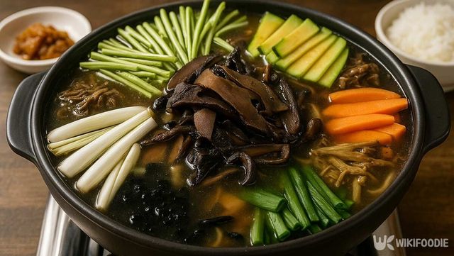 버섯 전골 자료 사진. / 위키푸디