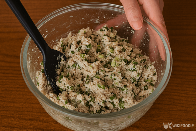 깻잎전 만드는 자료 사진. / 위키푸디