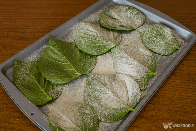 깻잎전 만드는 자료 사진. / 위키푸디