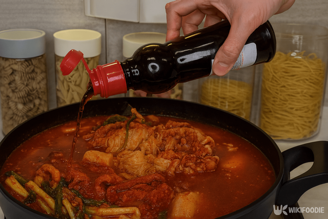 파김치 돼지찜 만드는 자료 사진. / 위키푸디