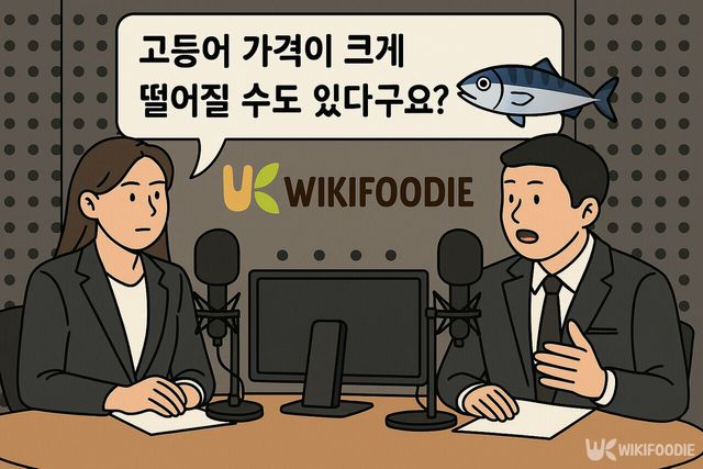 고등어 가격 하락 소식을 주제로 대화를 나누고 있다. / 위키푸디