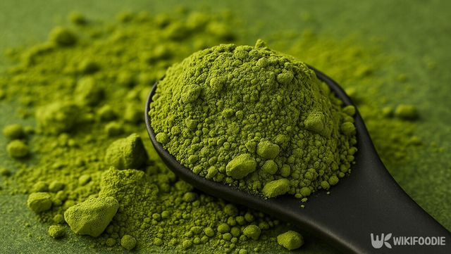 찻잎 전체를 곱게 갈아 만든 말차 가루./ 위키푸디